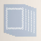 Wavy Lines - Blue White Wrapping Paper Gallery Image 3