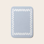 Wavy Lines - Blue White Bath Mat Gallery Image 1