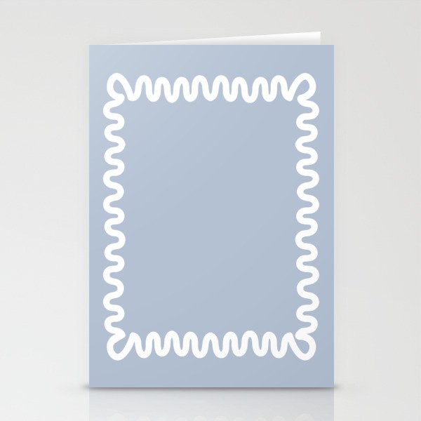 Wavy Lines - Blue White Stationery Card Gallery Image 1