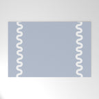 Wavy Lines - Blue White Welcome Mat Gallery Image 1