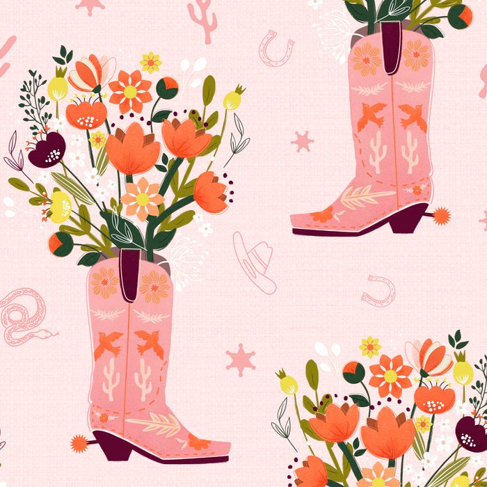 Western Floral Cowboy Boots Pattern Coffee Mug Gallery Image 2