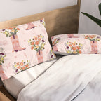 Western Floral Cowboy Boots Pattern Pillow Sham Gallery Image 2