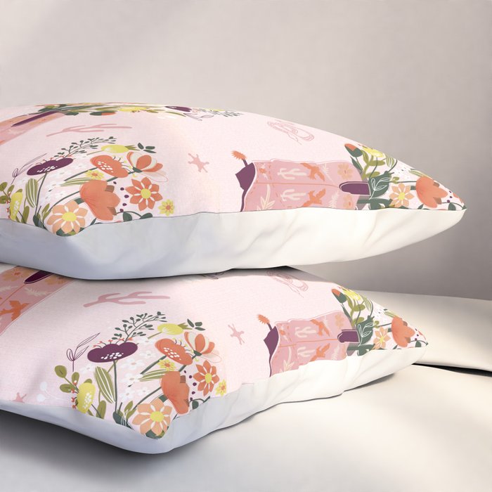 Western Floral Cowboy Boots Pattern Pillow Sham Gallery Image 3