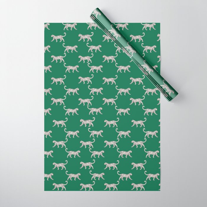 White leopard with red lips Wrapping Paper Gallery Image 1