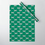 White leopard with red lips Wrapping Paper Gallery Image 1