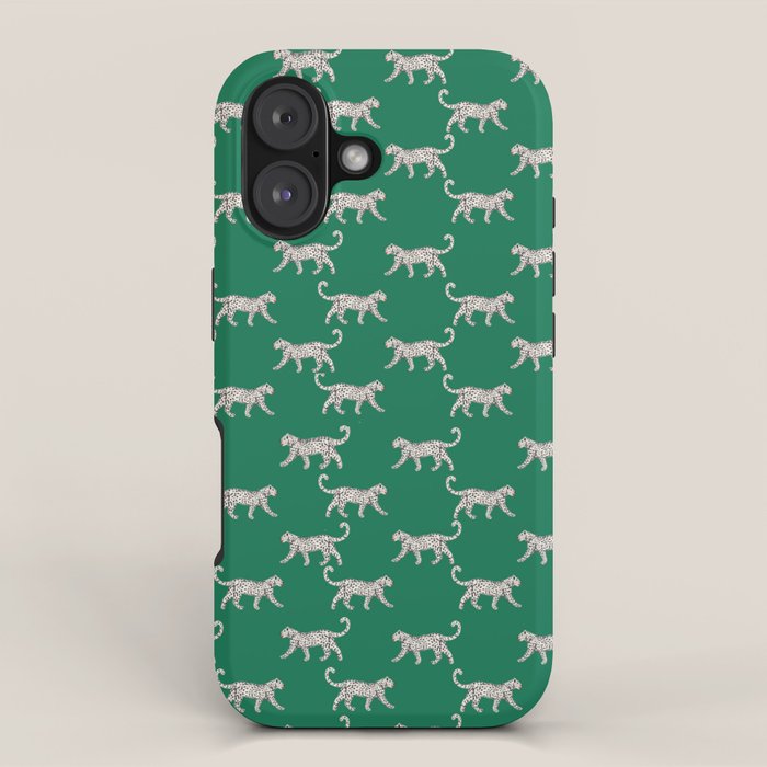 White leopard with red lips iPhone Case Gallery Image 1