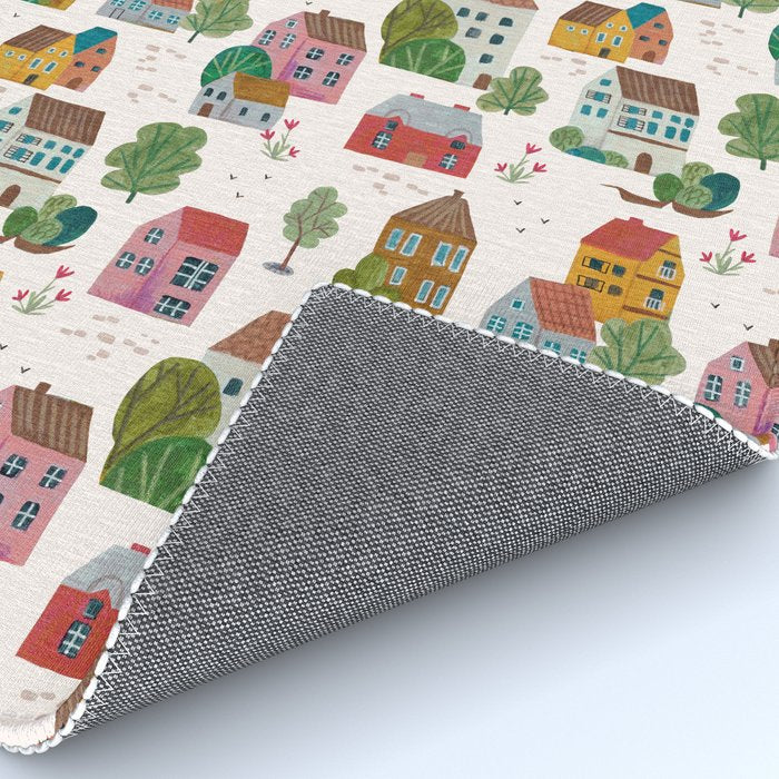 Cozy Village House Pattern Rug Gallery Image 4