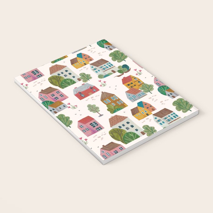 Cozy Village House Pattern Notebook Gallery Image 3