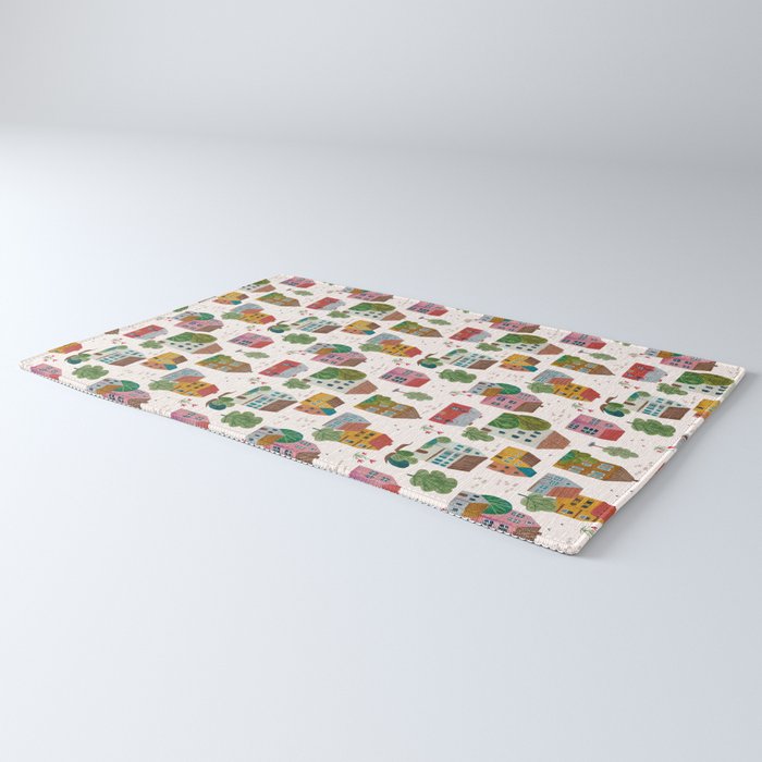 Cozy Village House Pattern Rug Gallery Image 3