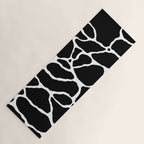 Black and white water wave ripple pattern Yoga Mat Gallery Image 1