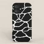 Black and white water wave ripple pattern iPhone Case Gallery Image 1