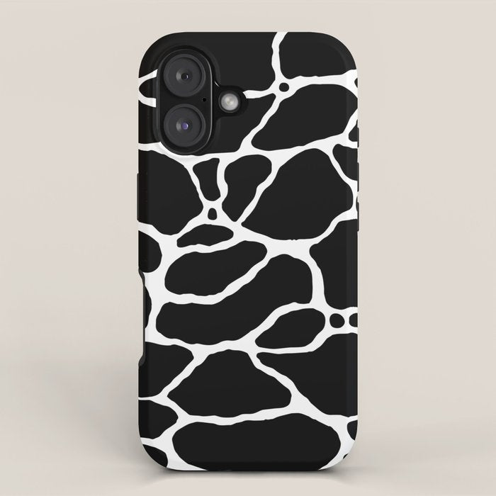 Black and white water wave ripple pattern iPhone Case Gallery Image 1
