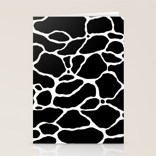Black and white water wave ripple pattern Stationery Card Gallery Image 1