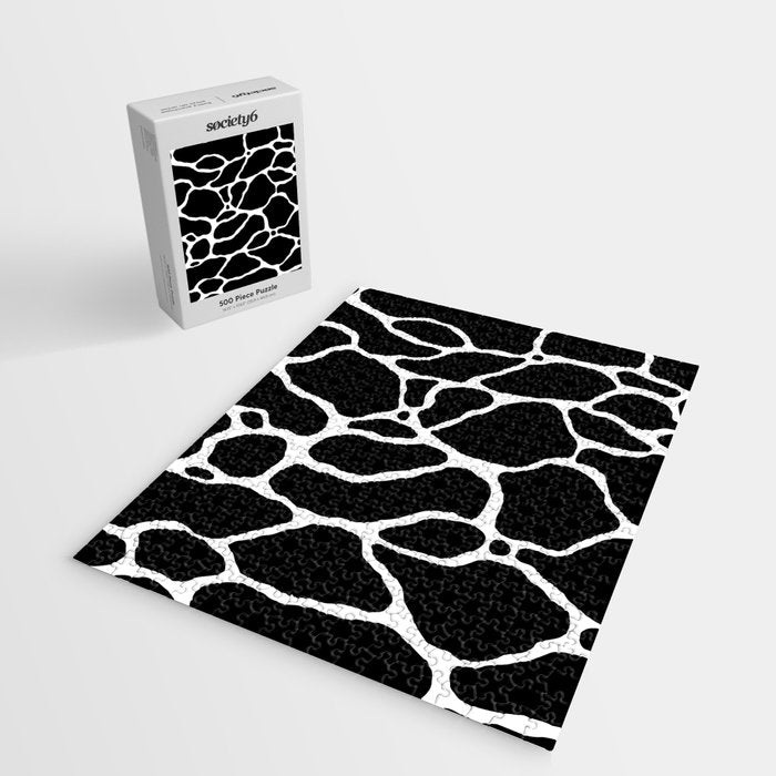 Black and white water wave ripple pattern Jigsaw Puzzle Gallery Image 2