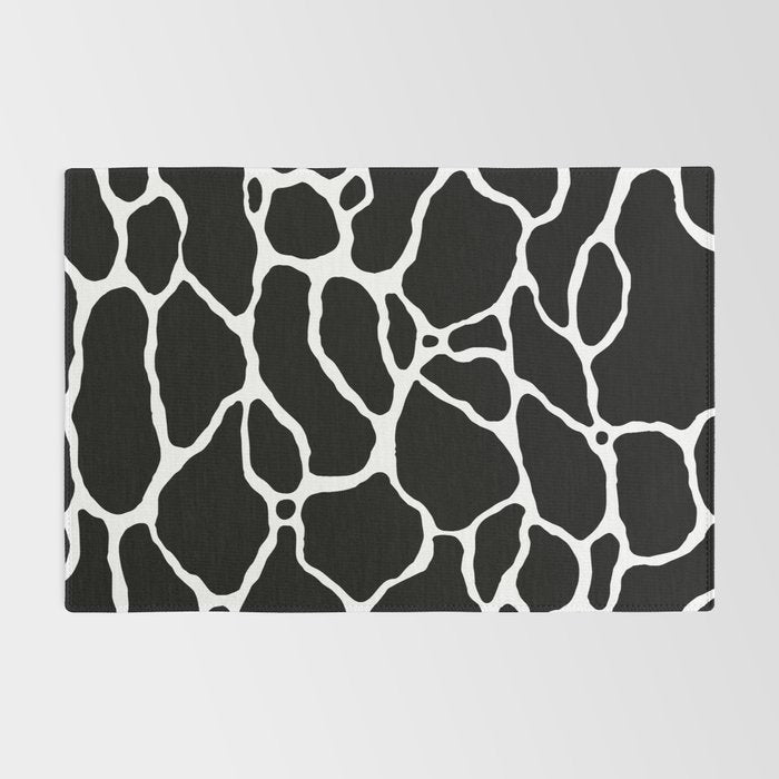 Black and white water wave ripple pattern Rug Gallery Image 2