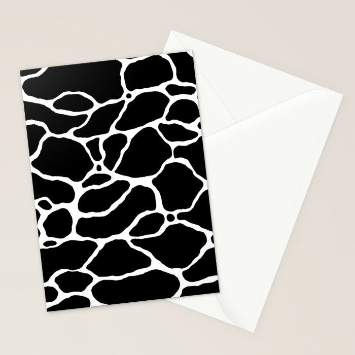 Black and white water wave ripple pattern Stationery Card Gallery Image 2