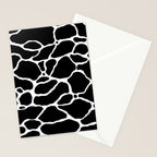 Black and white water wave ripple pattern Stationery Card Gallery Image 2