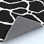 Black and white water wave ripple pattern Rug Gallery Image 4