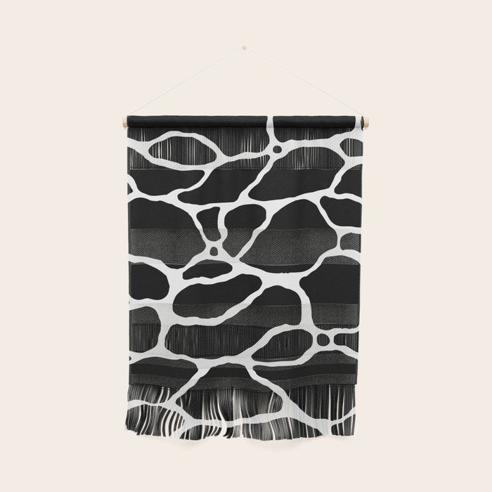 Black and white water wave ripple pattern Wall Hanging Gallery Image 1
