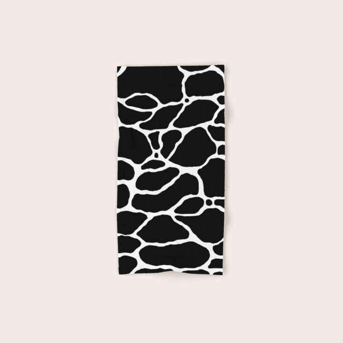 Black and white water wave ripple pattern Bath Towel Gallery Image 1
