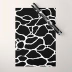 Black and white water wave ripple pattern Wrapping Paper Gallery Image 1
