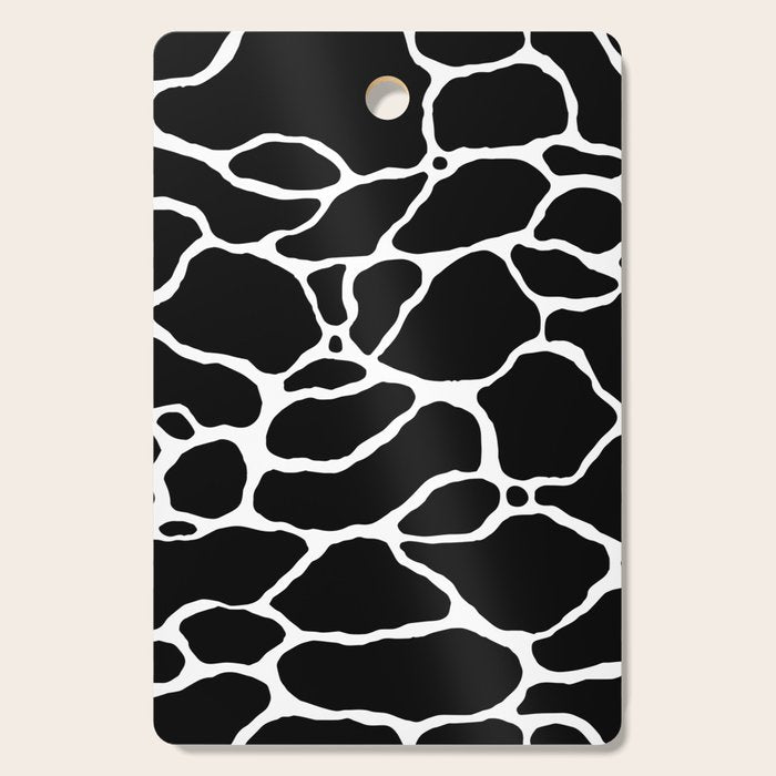 Black and white water wave ripple pattern Cutting Board Gallery Image 1