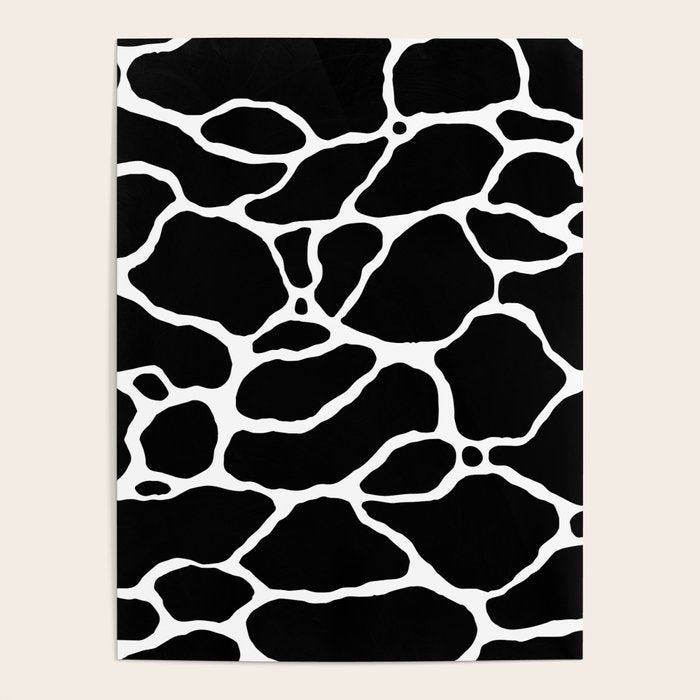 Black and white water wave ripple pattern Poster Gallery Image 4