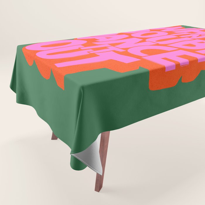 Dance It Out Pink And Green Tablecloth Gallery Image 1