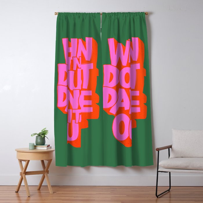 Dance It Out Pink And Green Window Curtain Gallery Image 5