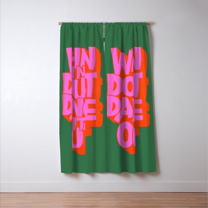 Dance It Out Pink And Green Window Curtain Gallery Image 3