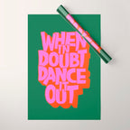 Dance It Out Pink And Green Wrapping Paper Gallery Image 1