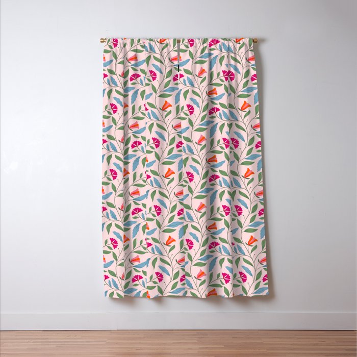 Floral Play - Vintage-Inspired Pattern Window Curtain Gallery Image 3