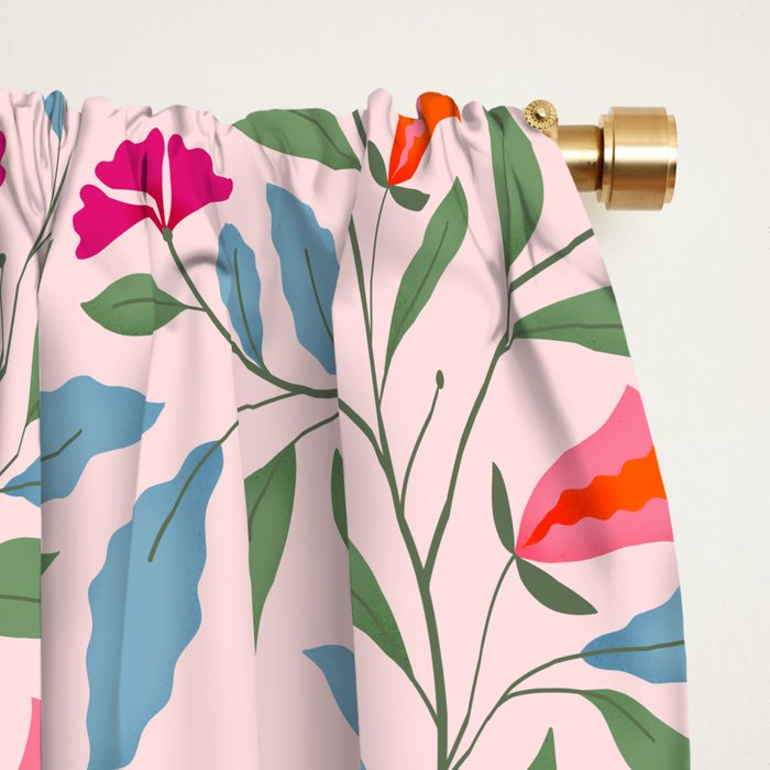 Floral Play - Vintage-Inspired Pattern Window Curtain Gallery Image 2