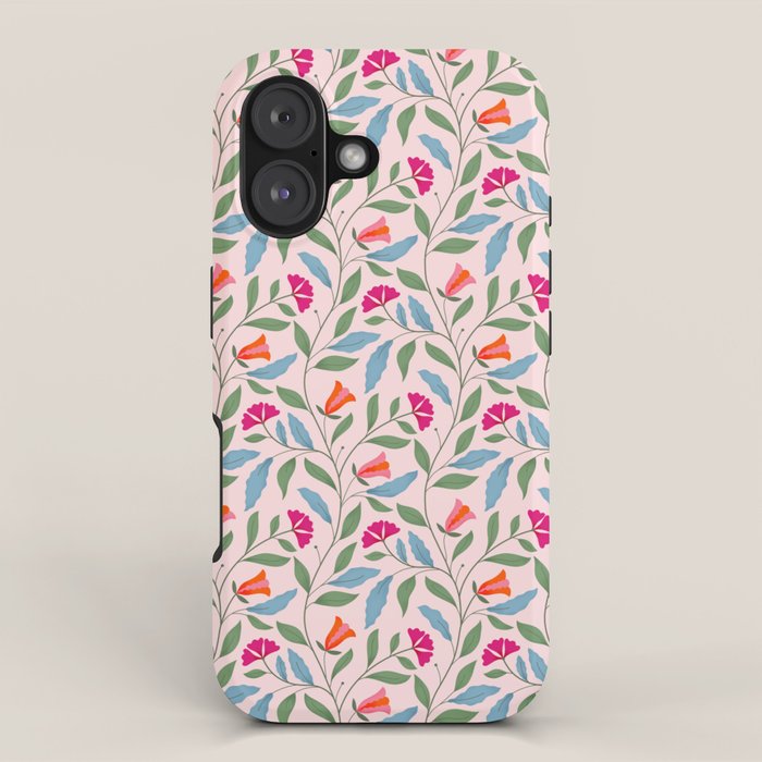 Floral Play - Vintage-Inspired Pattern iPhone Case Gallery Image 1
