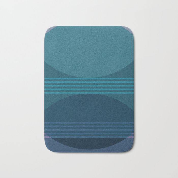 Abstraction_BLUE_LANDSCAPE_MOONLIGHT_NATURE_POP_ART_)521A Bath Mat Gallery Image 1