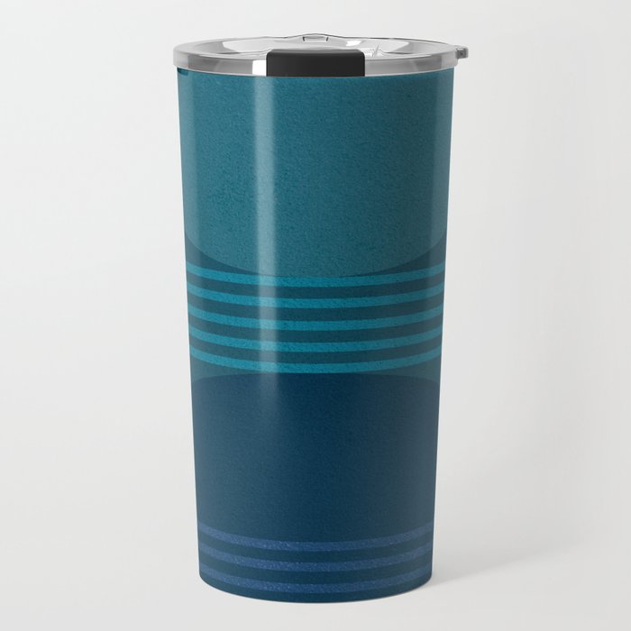 Abstraction_BLUE_LANDSCAPE_MOONLIGHT_NATURE_POP_ART_)521A Travel Mug Gallery Image 1
