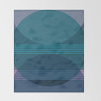 Abstraction_BLUE_LANDSCAPE_MOONLIGHT_NATURE_POP_ART_)521A Throw Blanket Gallery Image 2