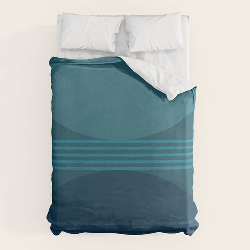 Abstraction_blue_landscape_moonlight_nature_pop_art_)521a Duvet Cover Gallery Image 6