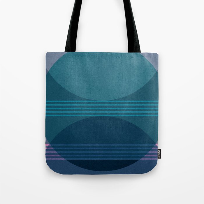 Abstraction_BLUE_LANDSCAPE_MOONLIGHT_NATURE_POP_ART_)521A Tote Bag Gallery Image 1