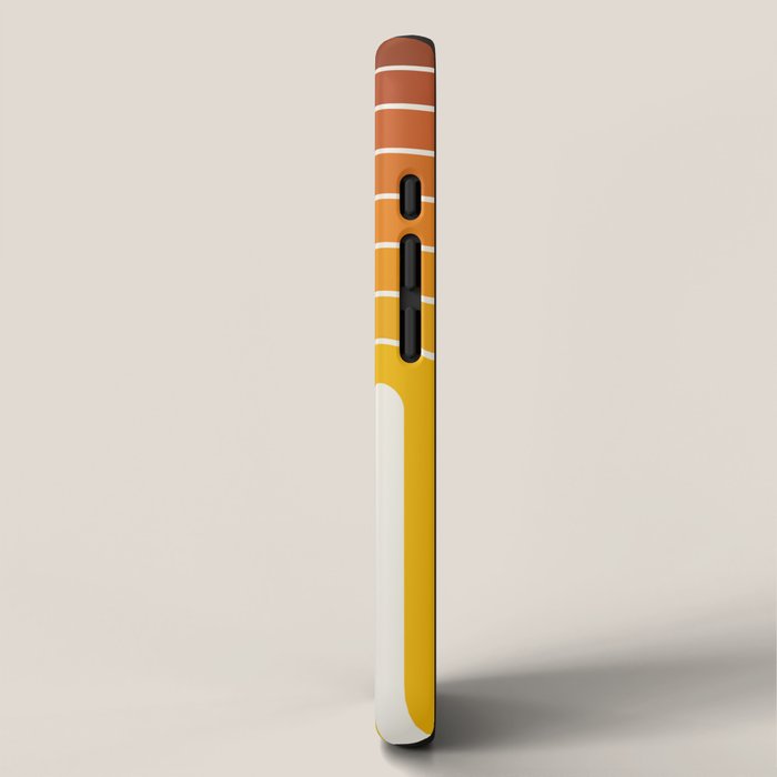 Gradient Arch IX Retro Orange Mid Century Modern Rainbow iPhone Case Gallery Image 2