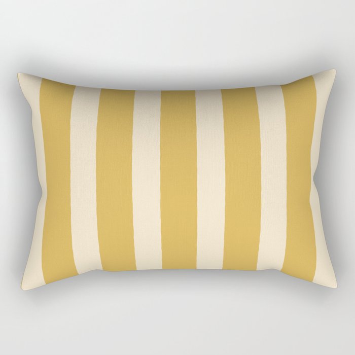 Simple Stripes Pattern - Gold Yelllow Rectangular Pillow Gallery Image 1