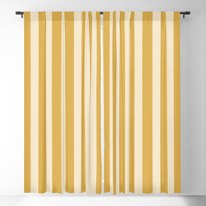Simple Stripes Pattern - Gold Yelllow Window Curtain Gallery Image 1