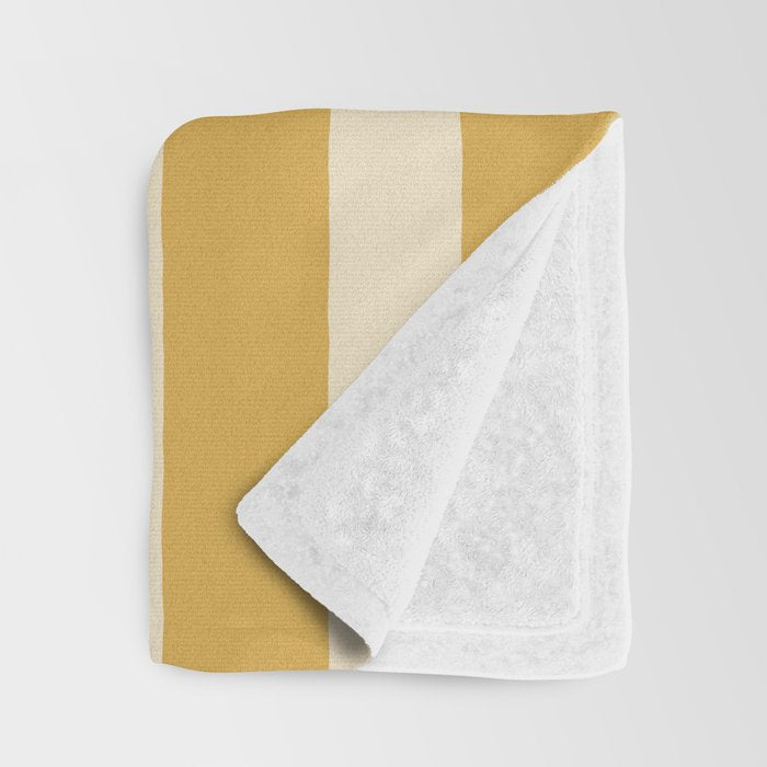 Simple Stripes Pattern - Gold Yelllow Throw Blanket Gallery Image 3