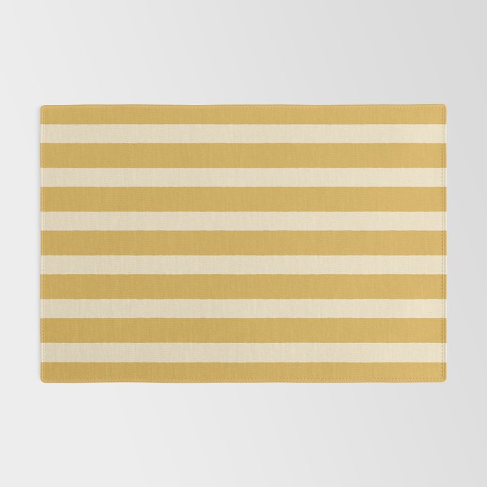 Simple Stripes Pattern - Gold Yelllow Rug Gallery Image 2