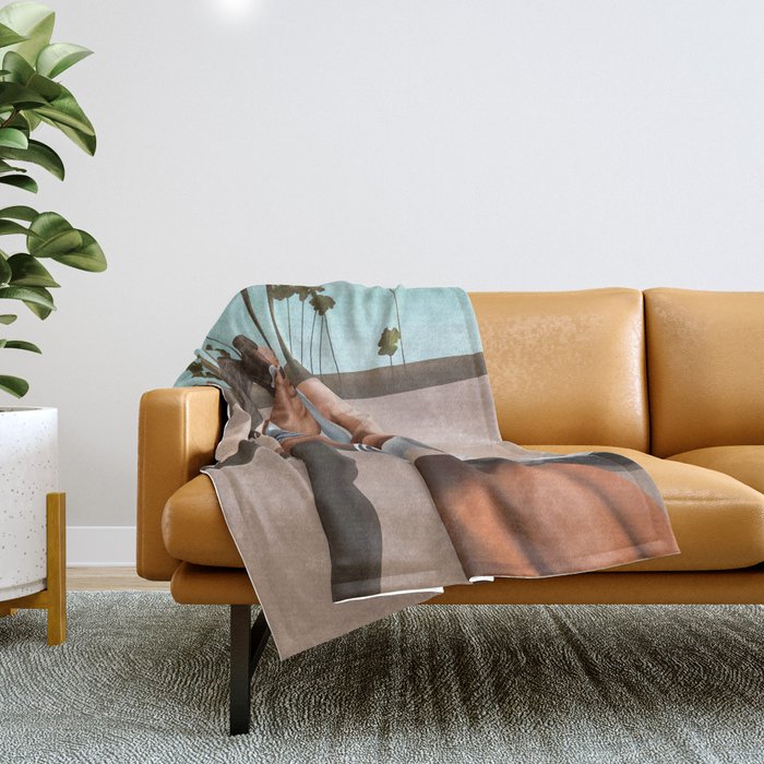 West Coast Vibes Throw Blanket Gallery Image 1