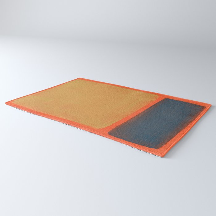 Colourful Field Lemon Slate Blue Rug Gallery Image 3