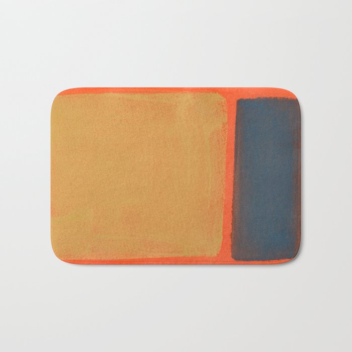 Colourful Field Lemon Slate Blue Bath Mat Gallery Image 1