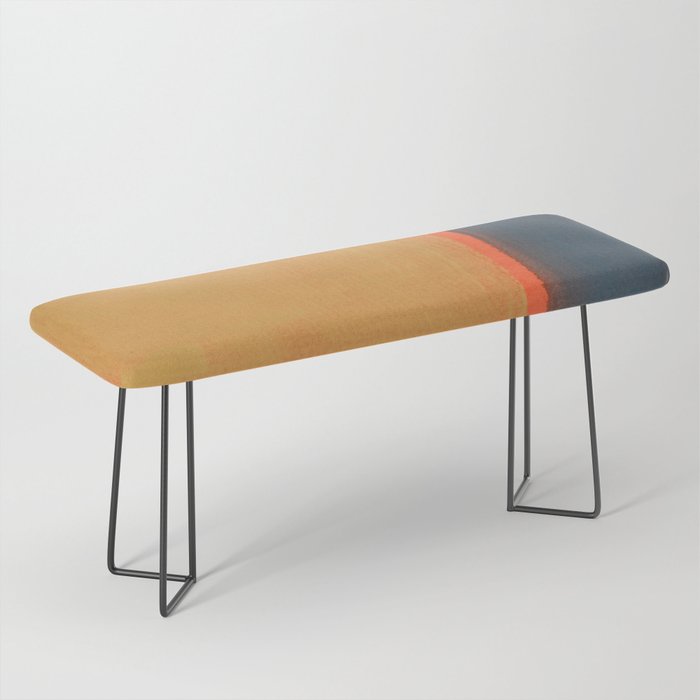 Colourful Field Lemon Slate Blue Bench Gallery Image 1