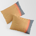 Colourful Field Lemon Slate Blue Pillow Sham Gallery Image 3