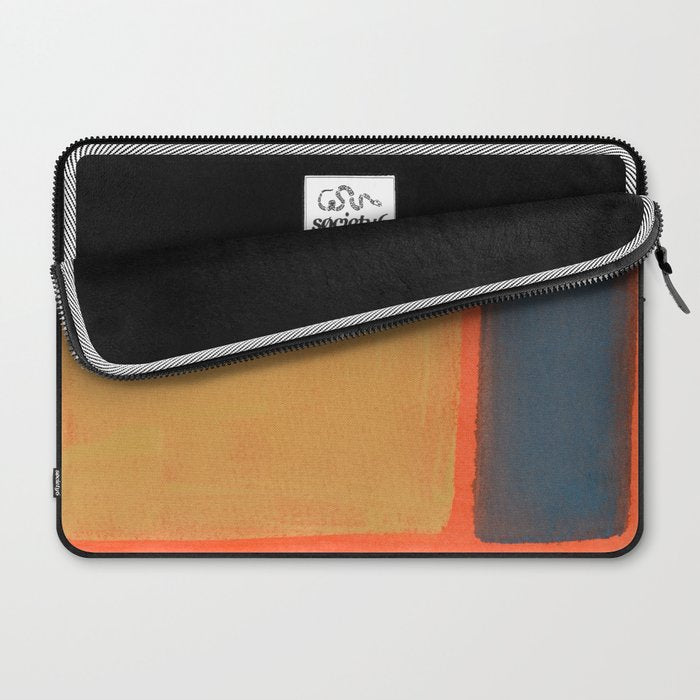 Colourful Field Lemon Slate Blue Laptop Sleeve Gallery Image 2